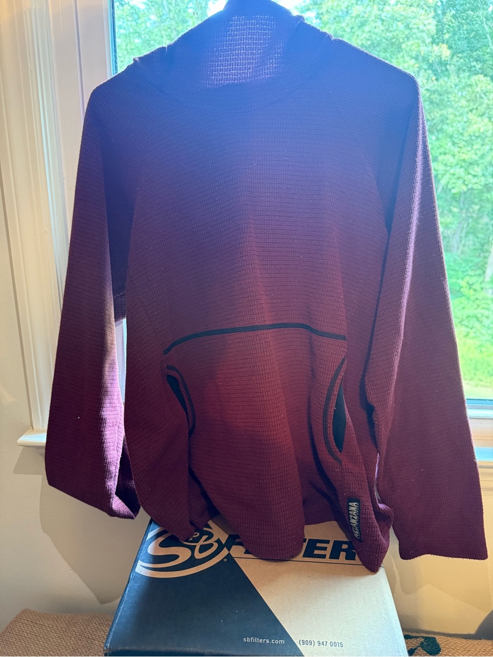 Melanzana Men's Burgundy MicroGrid